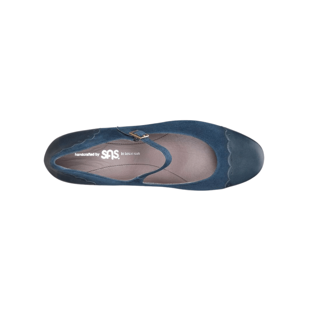 SAS Women's Cate Mary Jane Heel Comfortable Dress Shoe - Navy 4