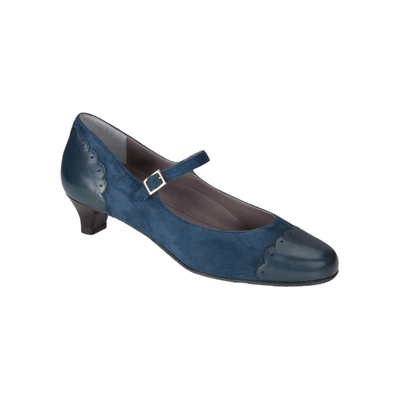 SAS Women's Cate Mary Jane Heel Comfortable Dress Shoe - Navy 1