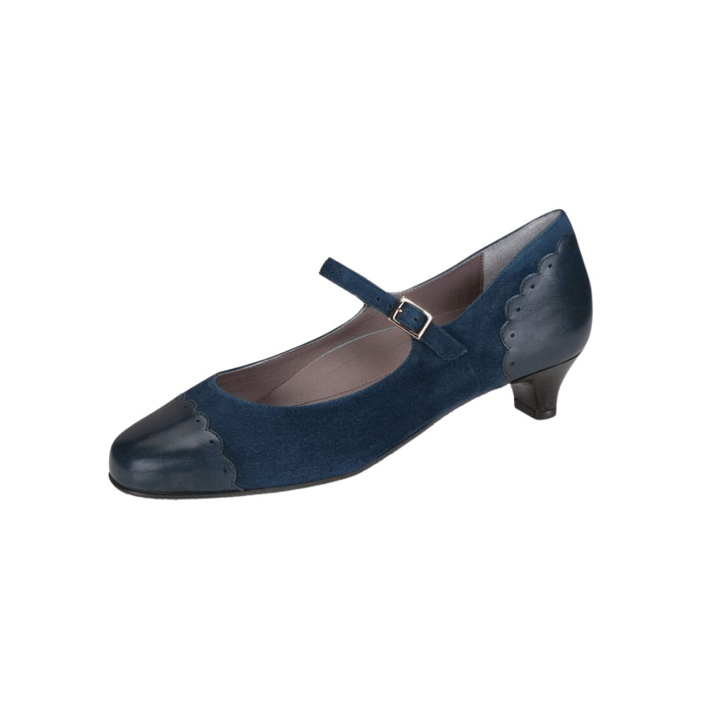 SAS Women's Cate Mary Jane Heel Comfortable Dress Shoe - Navy 2