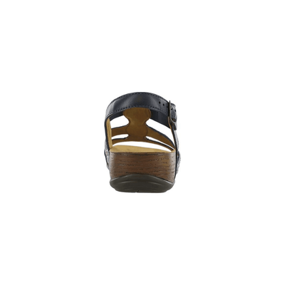 SAS Women’s Clover Triple-Strap Leather Sandal – Navy Multi 4
