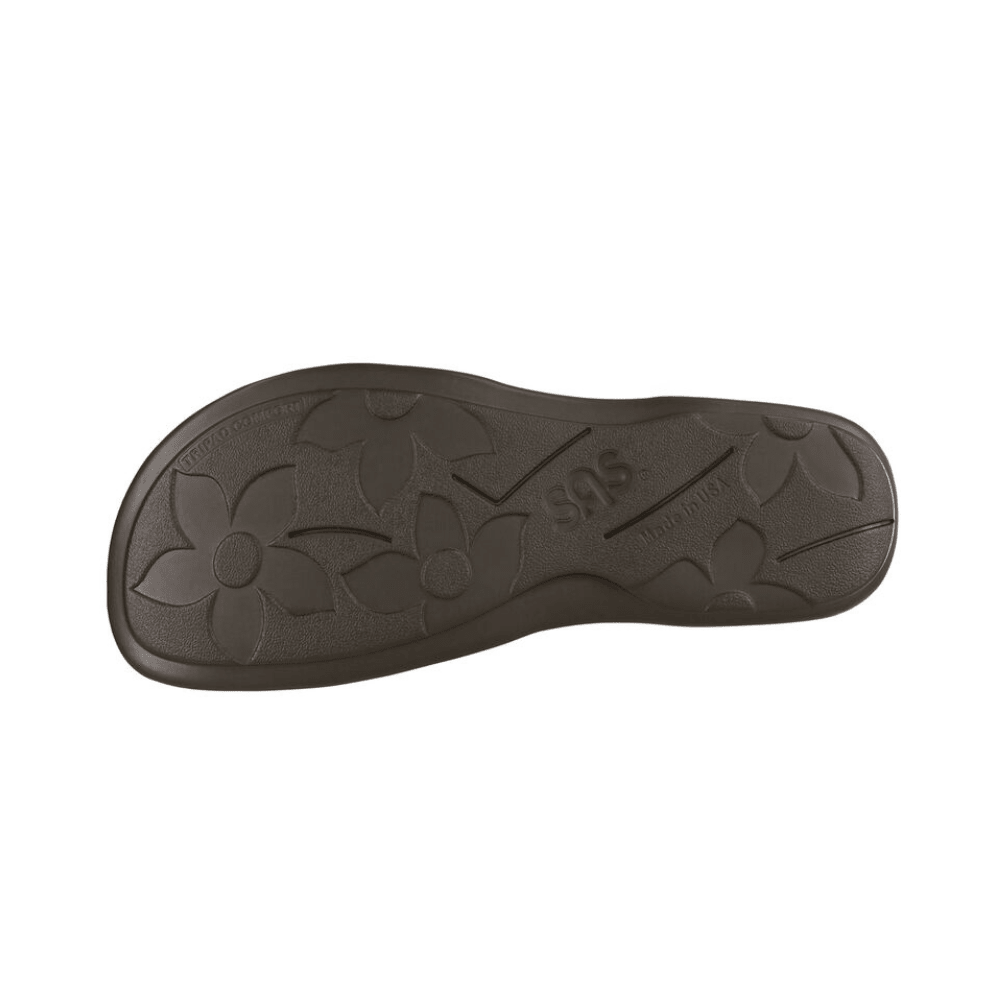 SAS Women’s Clover Triple-Strap Leather Sandal – Space Nero 6