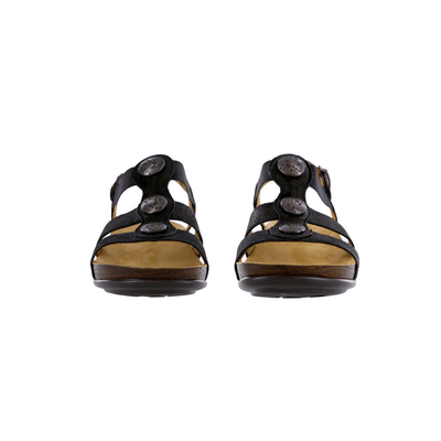 SAS Women’s Clover Triple-Strap Leather Sandal – Space Nero 3