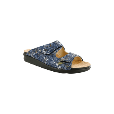 SAS Women's Cozy - Comfort Adjustable Sandal - Multisnake Navy 1