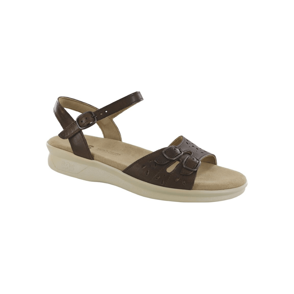 SAS Women's Duo - Quarter Strap Comfort Sandal - Darkwood 1