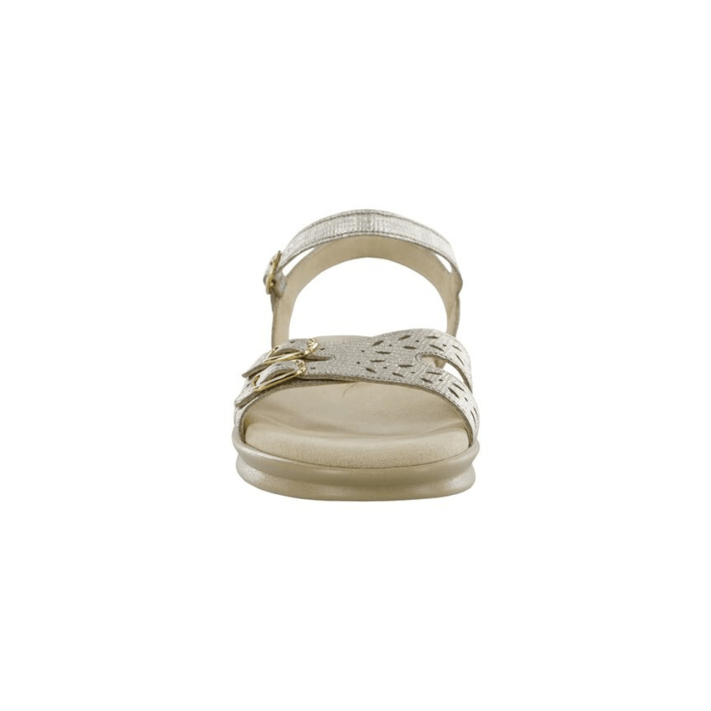 SAS Women's Duo - Quarter Strap Comfort Sandal - Gold Linen 5