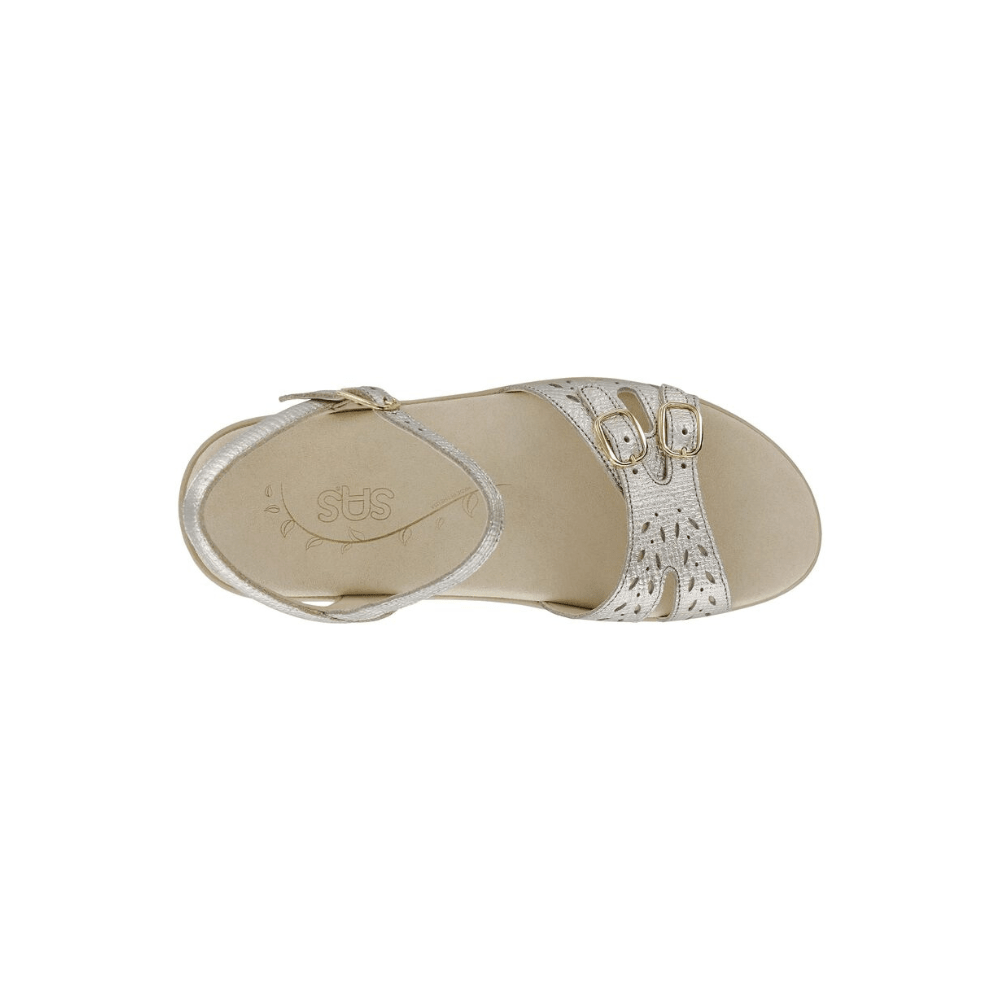 SAS Women's Duo - Quarter Strap Comfort Sandal - Gold Linen 3