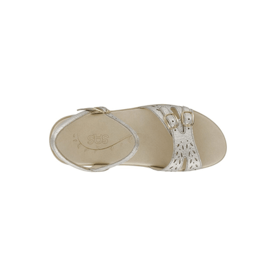 SAS Women's Duo - Quarter Strap Comfort Sandal - Gold Linen 3