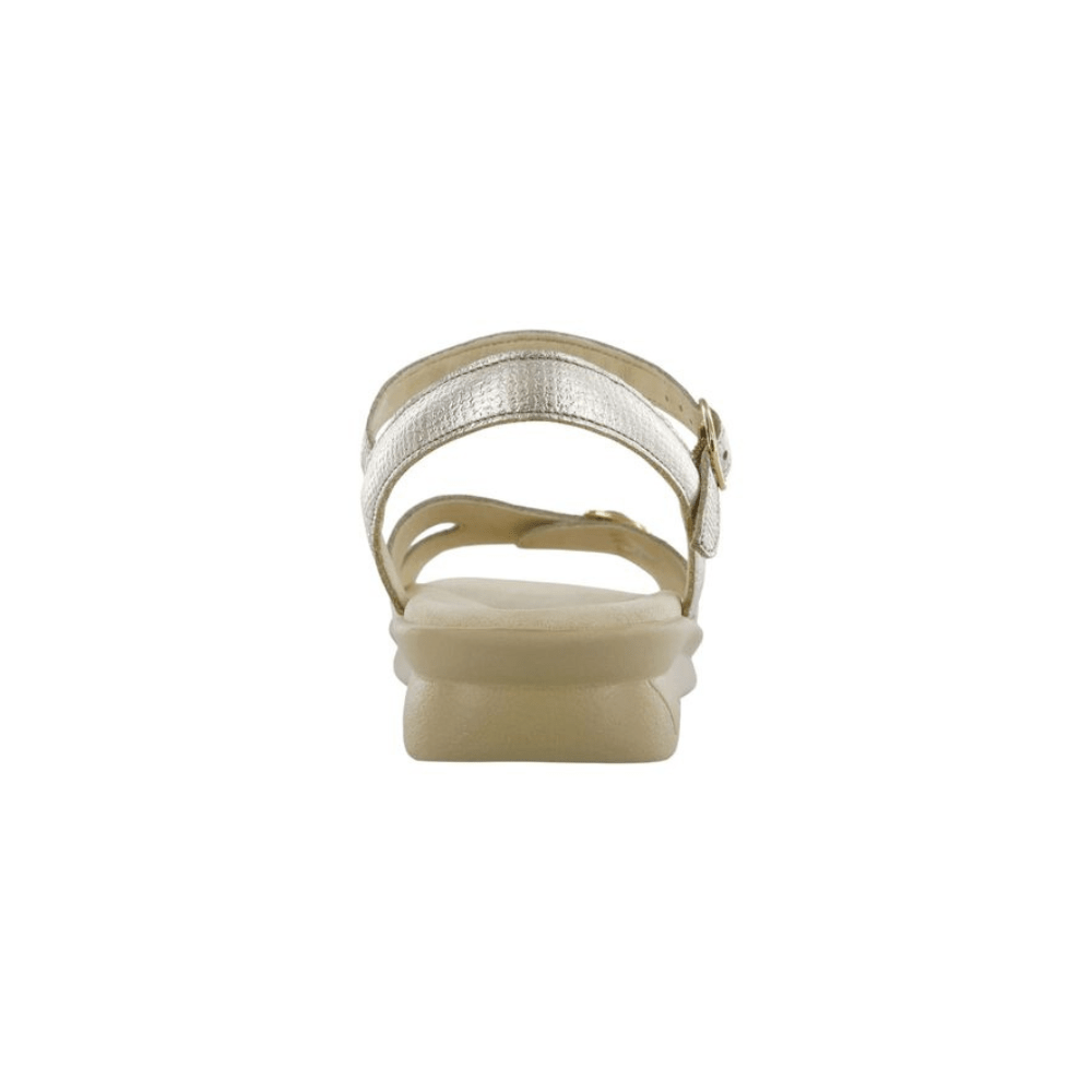 SAS Women's Duo - Quarter Strap Comfort Sandal - Gold Linen 6