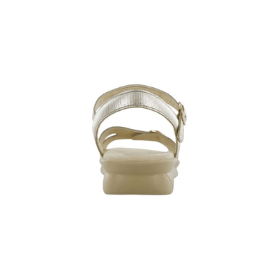 SAS Women's Duo - Quarter Strap Comfort Sandal - Gold Linen 6