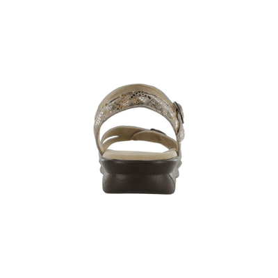 SAS Women's Duo - Quarter Strap Comfort Sandal - Multisnake Taupe 4