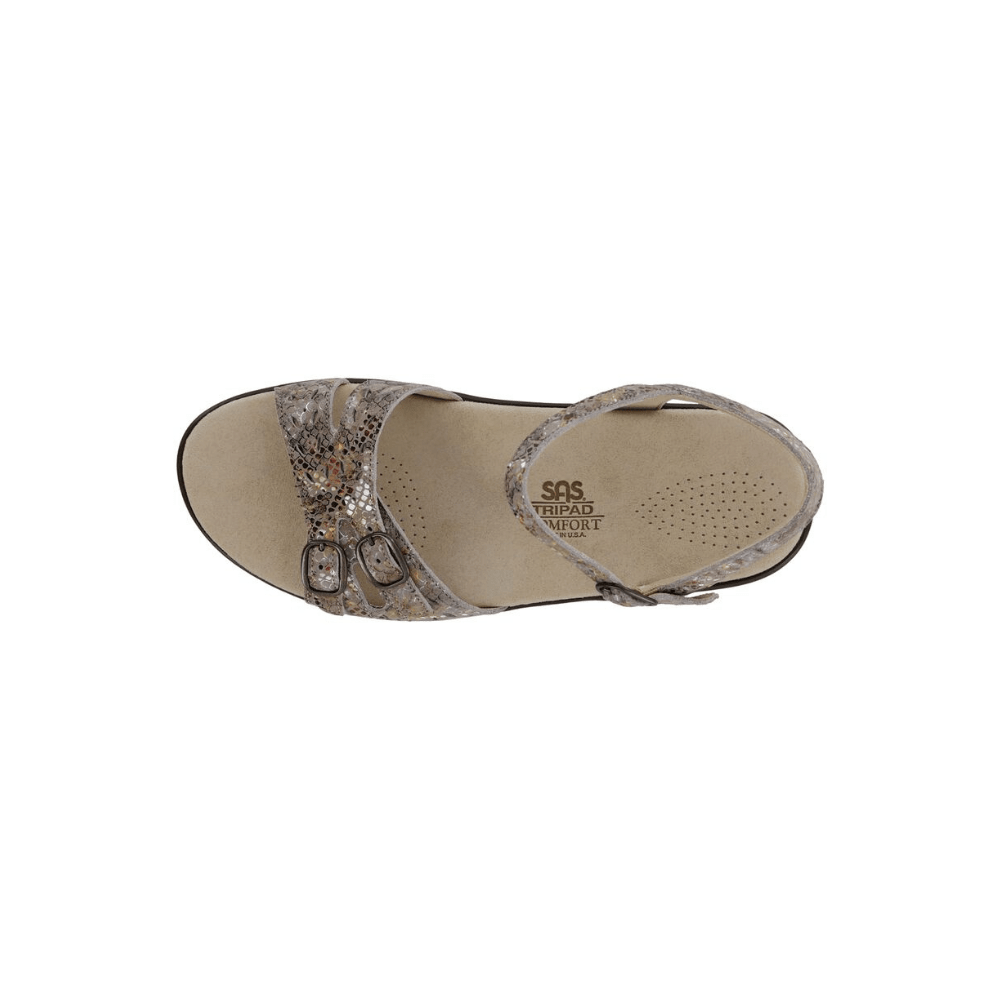 SAS Women's Duo - Quarter Strap Comfort Sandal - Multisnake Taupe 2