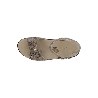 SAS Women's Duo - Quarter Strap Comfort Sandal - Multisnake Taupe 2