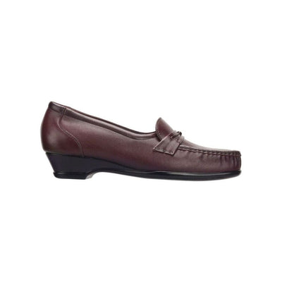 SAS Women’s Easier Slip-On Wedge Leather Comfort Loafer – Antique Wine 4