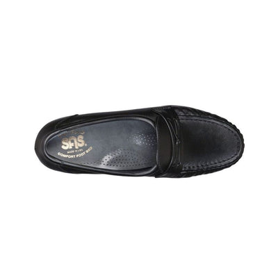 SAS Women’s Easier Slip-On Wedge Leather Comfort Loafer – Black 2