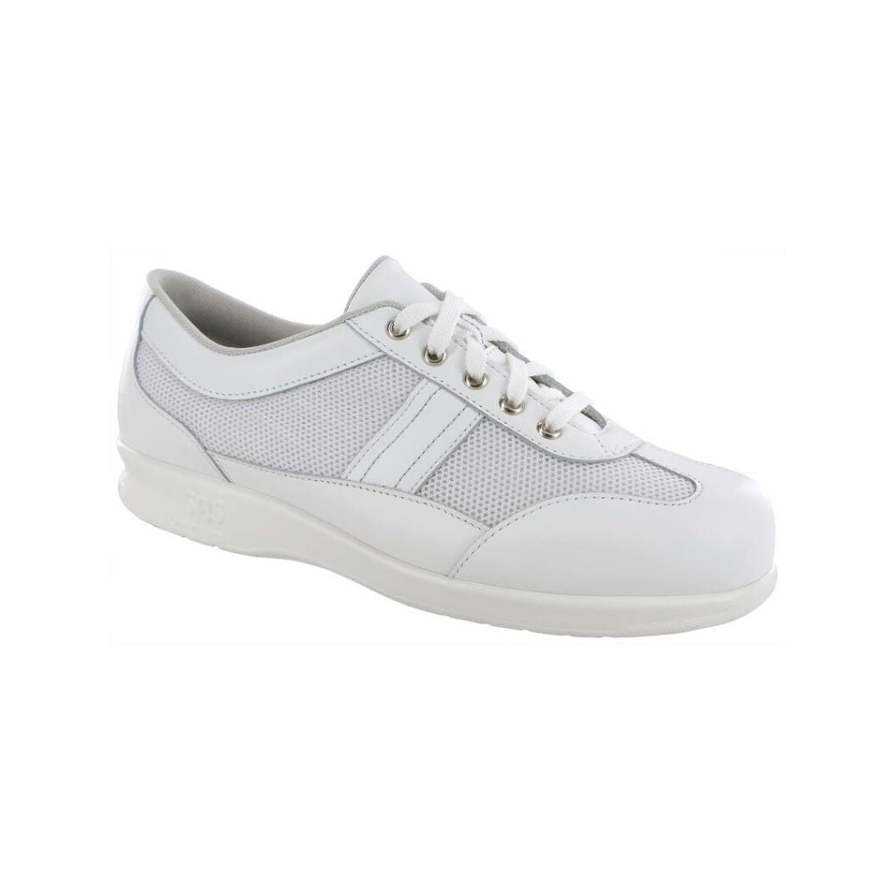 SAS Women's FT Mesh Lace-Up Walking Shoe – White 1