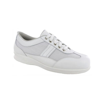 SAS Women's FT Mesh Lace-Up Walking Shoe – White 1
