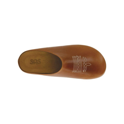 SAS Women's Hinny Leather Support Clog - Chestnut 3