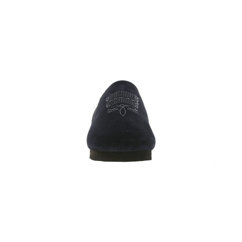 SAS Women's Hinny Leather Support Clog - Navy Suede 5