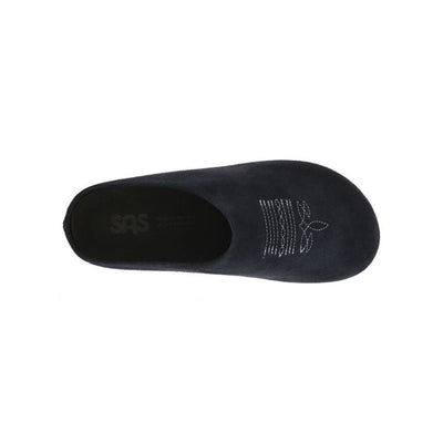 SAS Women's Hinny Leather Support Clog - Navy Suede 3
