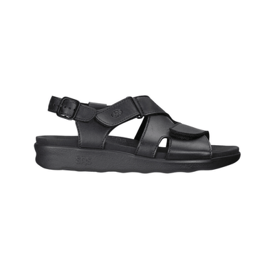 SAS Women's Huggy Cross Strap Adjustable Sandal - Black 5
