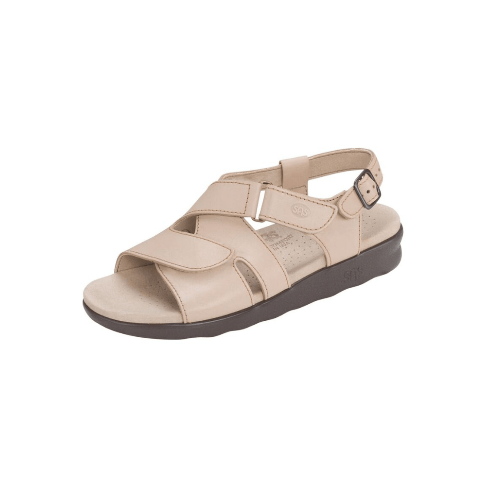 SAS Women's Huggy Cross Strap Adjustable Sandal - Truffle 5