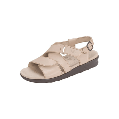 SAS Women's Huggy Cross Strap Adjustable Sandal - Truffle 5