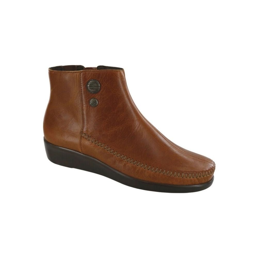 SAS Women's Jade Comfort Ankle Bootie – Chestnut 1