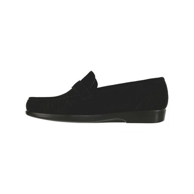SAS Women’s Lara Moccasin Loafer Lightweight Comfort Slip-On - Black Suede 5