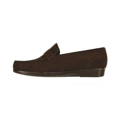 SAS Women’s Lara Moccasin Loafer Lightweight Comfort Slip-On - Brown Suede 5