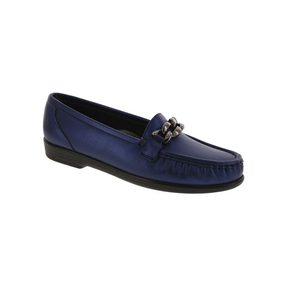 SAS Women’s Metro Link Ergonomic Comfort Loafer - Metallic Navy/Black 1