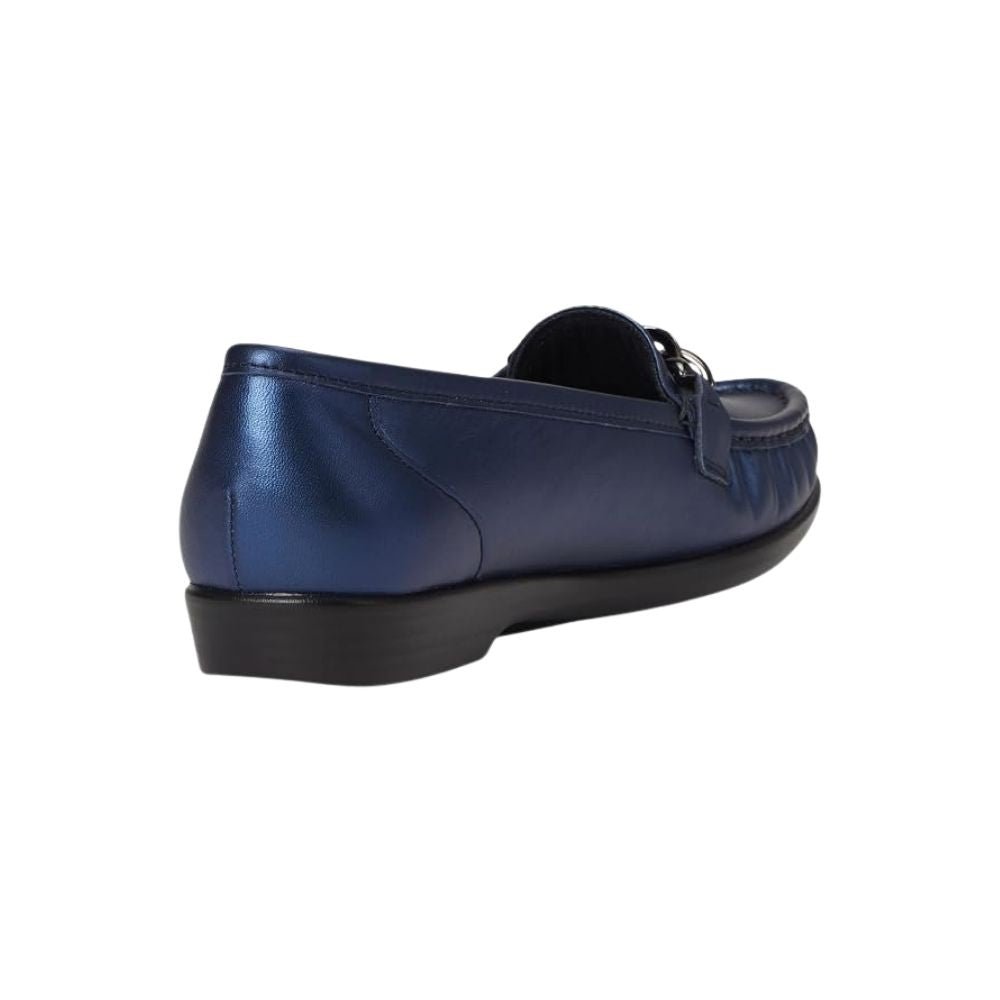 SAS Women’s Metro Link Ergonomic Comfort Loafer - Metallic Navy/Black 6