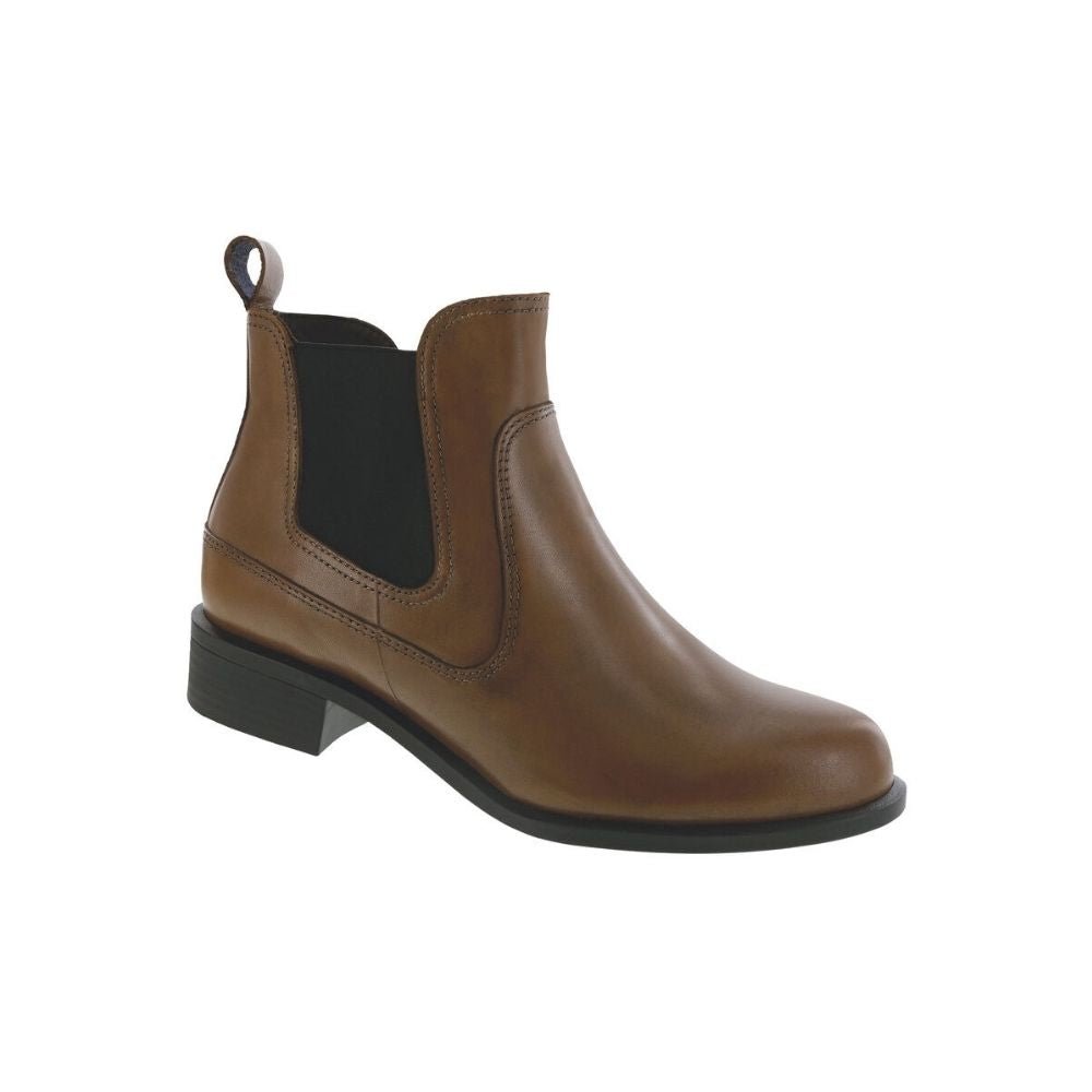 SAS Women’s Mojo Leather Comfort Ankle Boot - Dusky Brown 1
