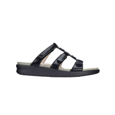 SAS Women’s Naples Adjustable Comfort Sandal Slide- Black Snake 4