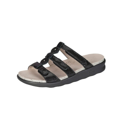 SAS Women’s Naples Adjustable Comfort Sandal Slide- Black Snake 2