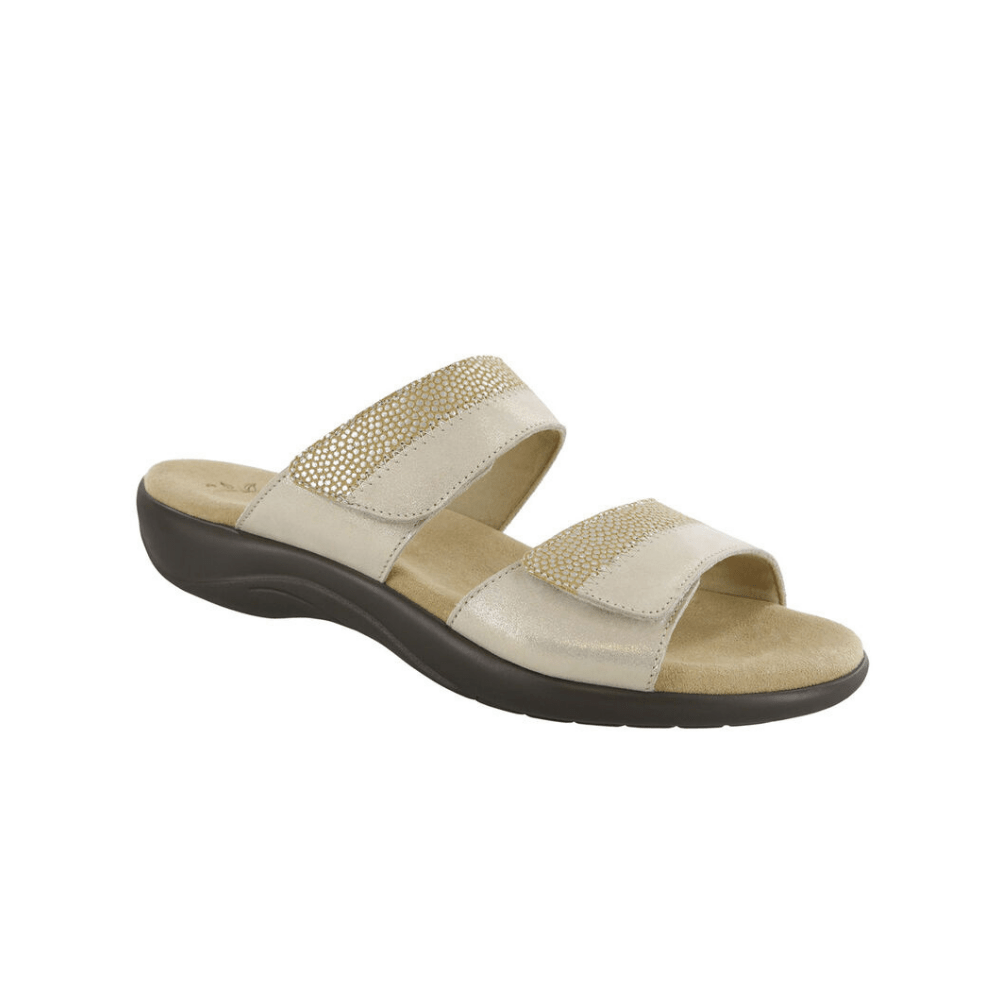 SAS Women's Nudu Slide Comfort Leather Sandal - Golden 1