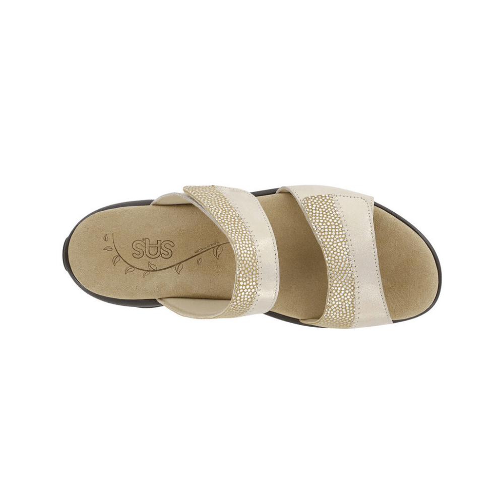 SAS Women's Nudu Slide Comfort Leather Sandal - Golden 2