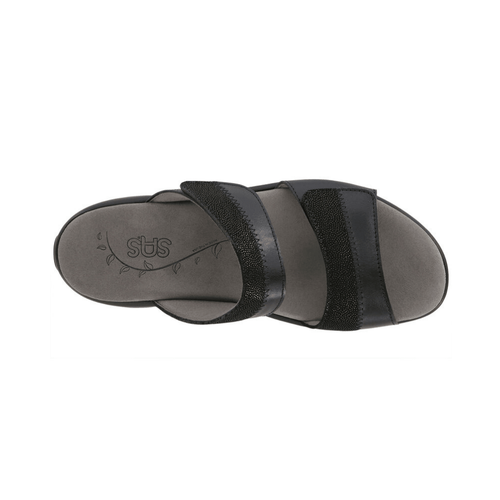 SAS Women's Nudu Slide Comfort Leather Sandal - Midnight 2