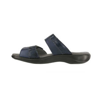 SAS Women's Nudu Slide Comfort Leather Sandal - Navy 5