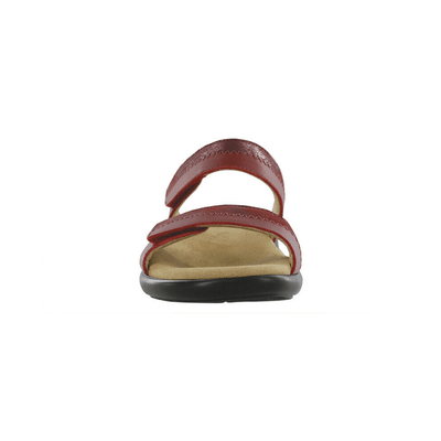 SAS Women's Nudu Slide Comfort Leather Sandal - Ruby/Cabernet 3