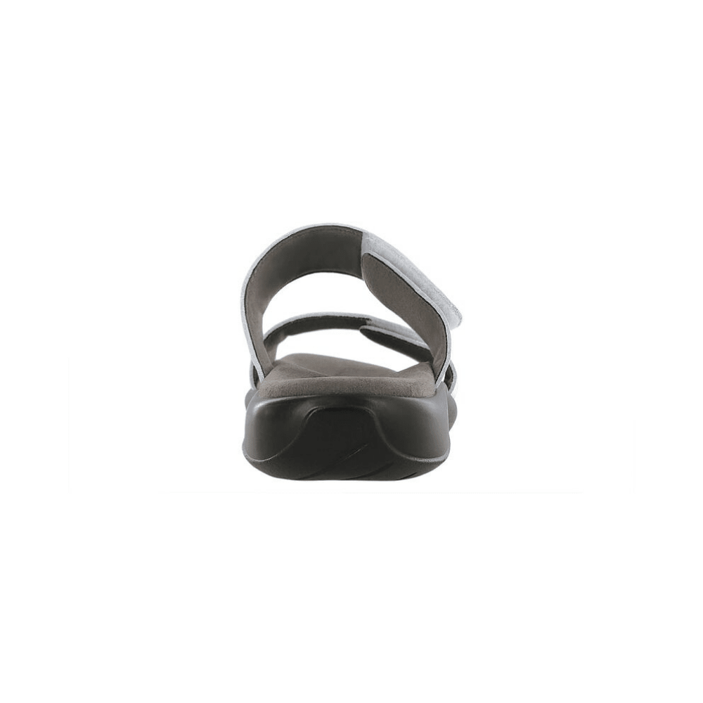 SAS Women's Nudu Slide Comfort Leather Sandal - White/Silver 4