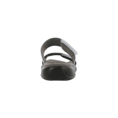 SAS Women's Nudu Slide Comfort Leather Sandal - White/Silver 4