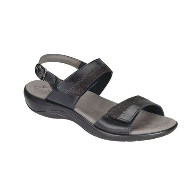 SAS Women's Nudu Slide Handcrafted Comfort Leather Sandal - Midnight 1