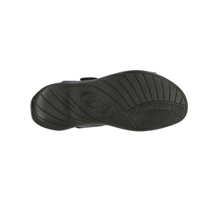 SAS Women's Nudu Slide Handcrafted Comfort Leather Sandal - Navy 6