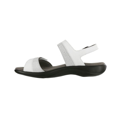 SAS Women's Nudu Slide Handcrafted Comfort Leather Sandal - White 5