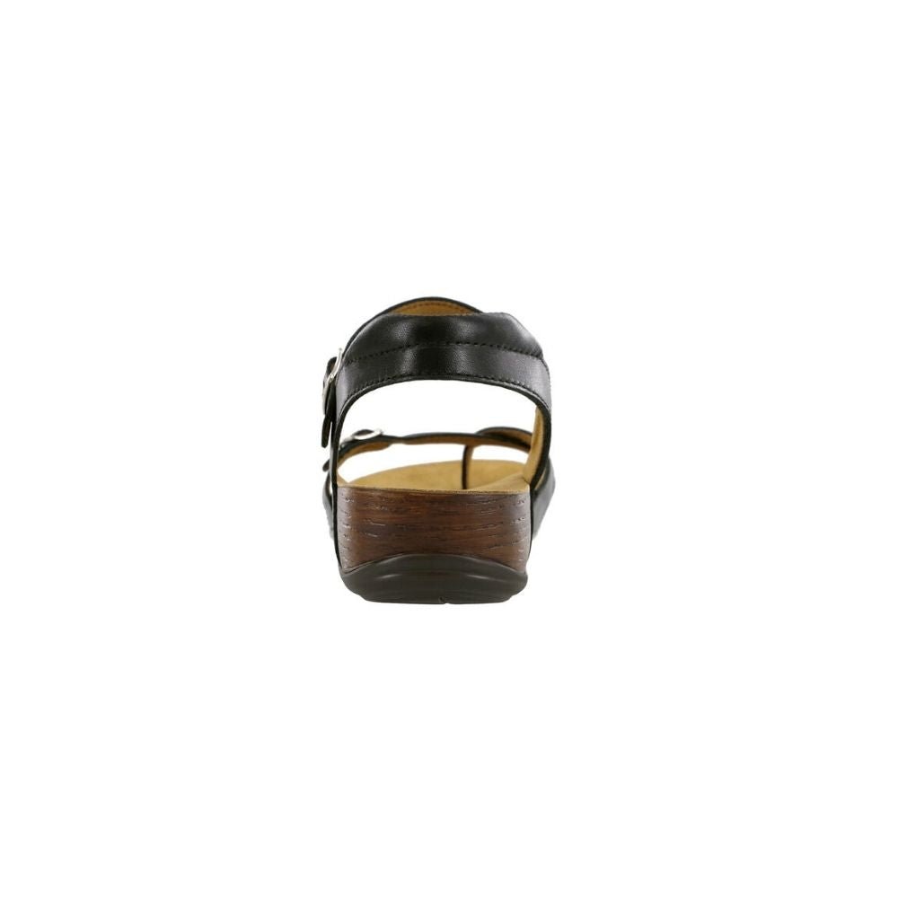 SAS Women's Pampa Leather Comfort Ankle-Strap Sandal - Black 6