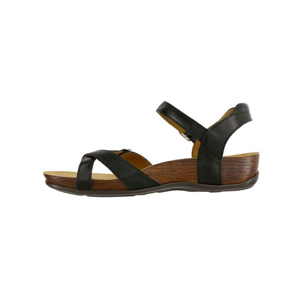 SAS Women's Pampa Leather Comfort Ankle-Strap Sandal - Black 2