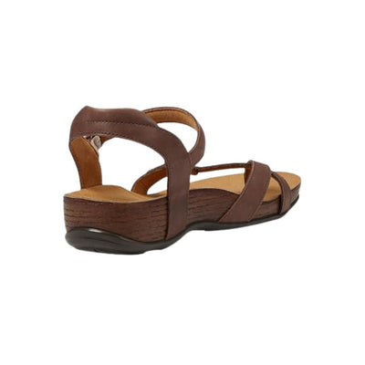 SAS Women's Pampa Leather Comfort Ankle-Strap Sandal - Chocolate 4