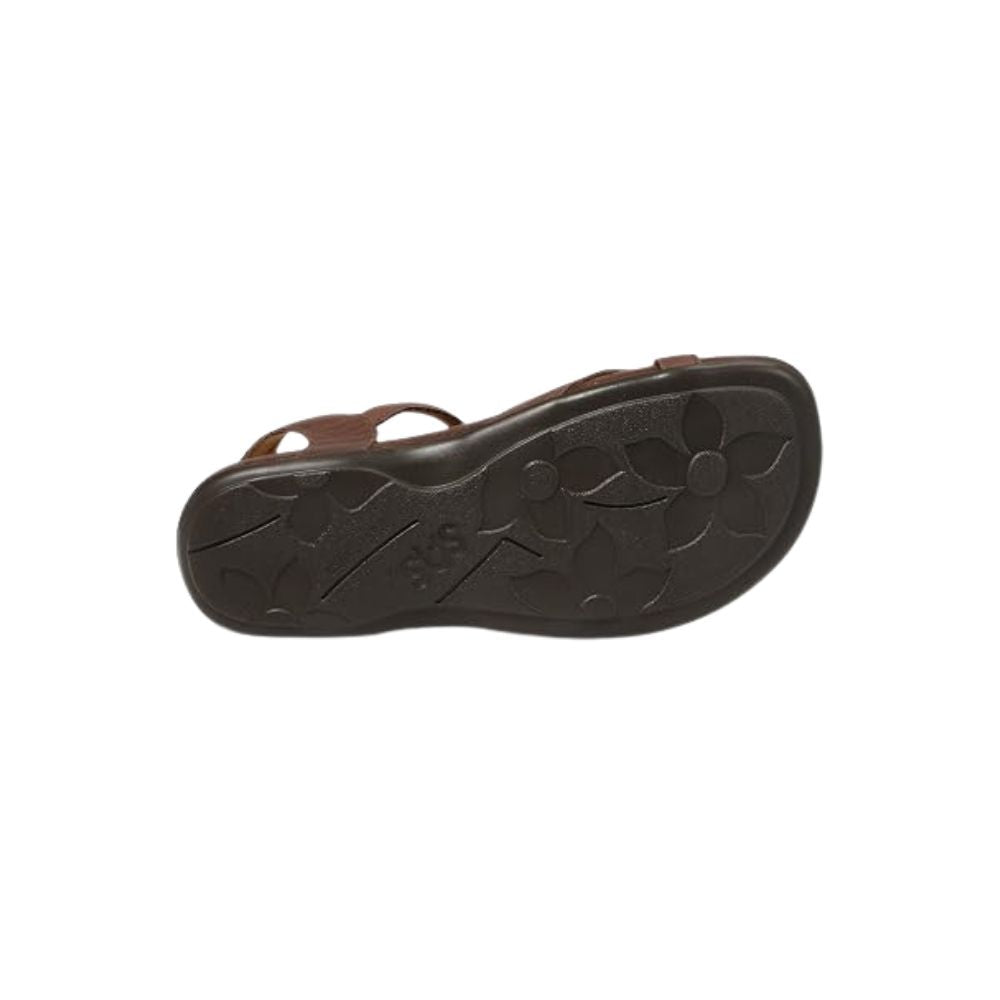 SAS Women's Pampa Leather Comfort Ankle-Strap Sandal - Chocolate 5