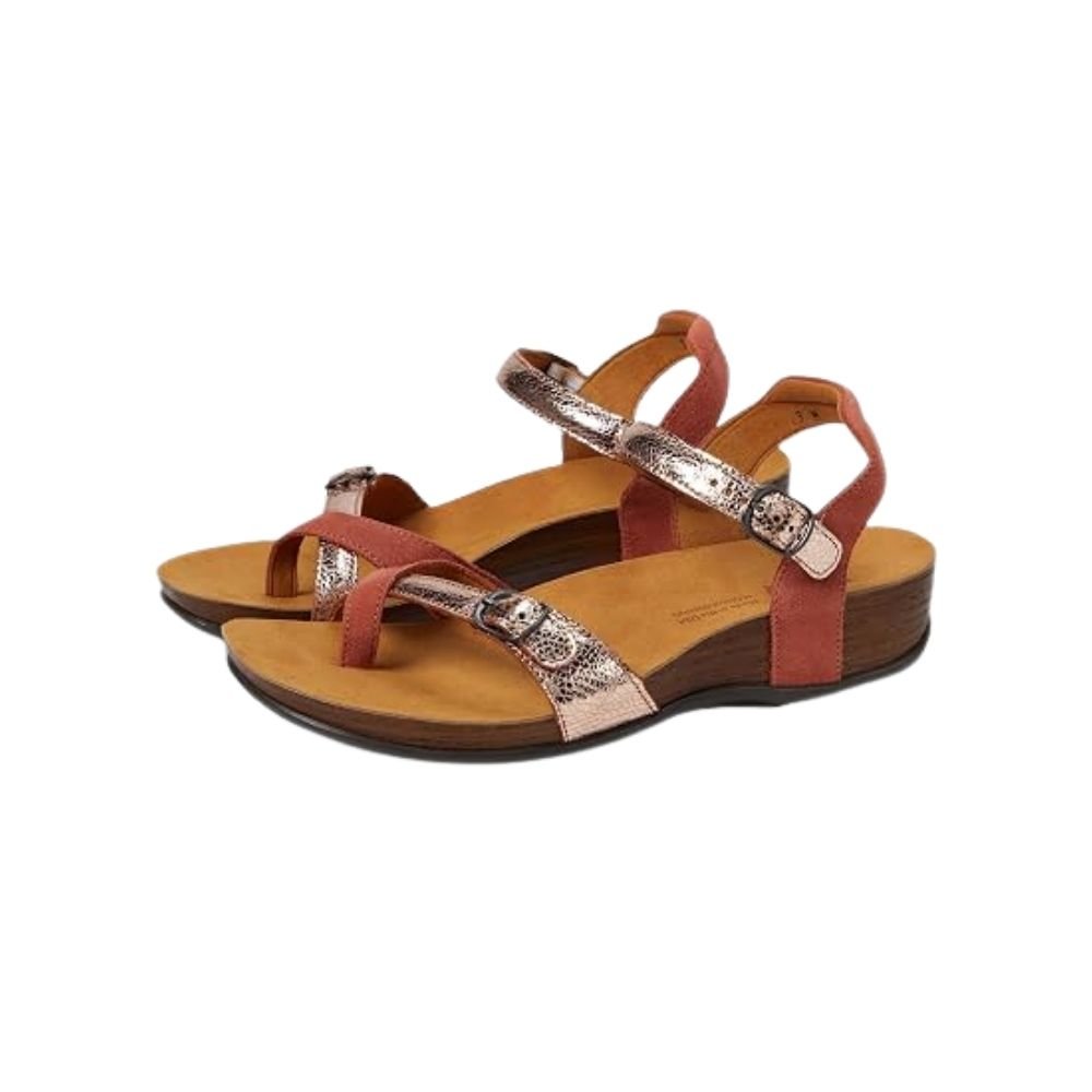 SAS Women's Pampa Leather Comfort Ankle-Strap Sandal - Copper 2