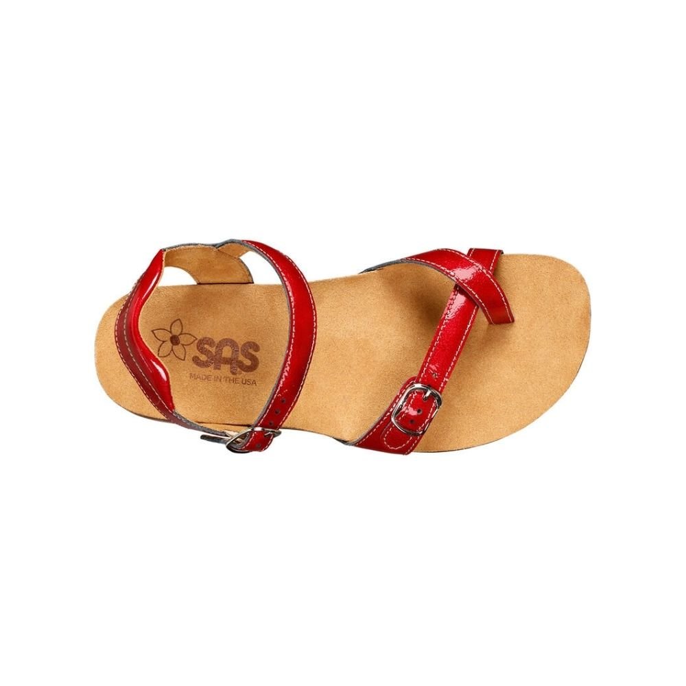 SAS Women's Pampa Leather Comfort Ankle-Strap Sandal - Lipstick 3